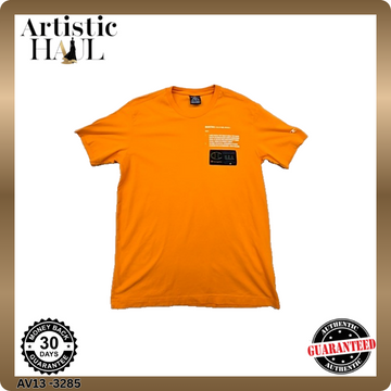 Champion Men's Orange Short Sleeve T-Shirt Small 100% Cotton Tagless