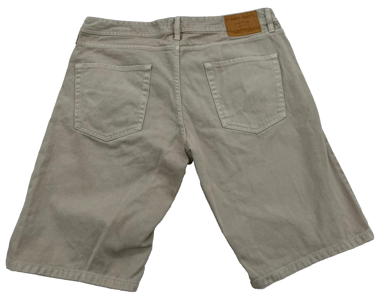 Jack & Jones Men's XL Gray Denim Regular Fit Shorts Ripped 5-Pocket