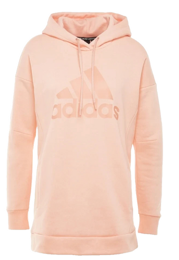 Women's Pink Adidas Hoodie Dress Size S Soft Fleece Logo