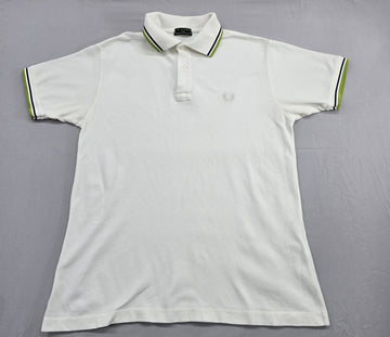 Fred Perry Kids White Polo Shirt 14Yrs Tipped Collar Laurel Wreath England