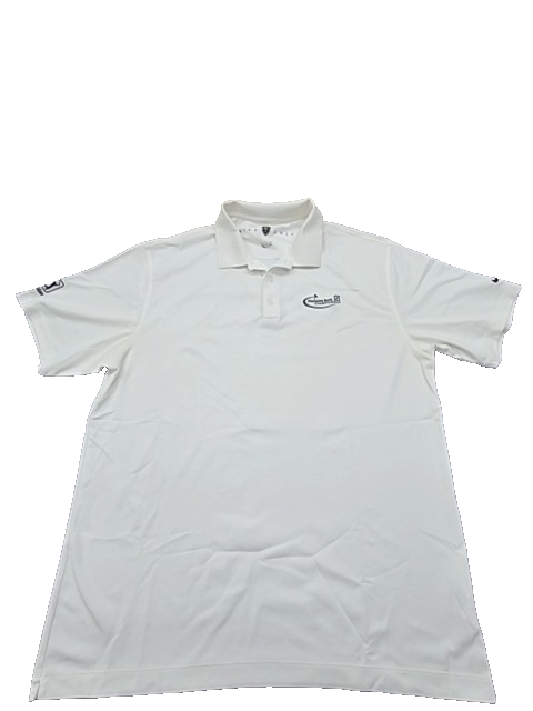 Nike Golf Unisex White Short Sleeve Polo Shirt Size TG Golf Pique