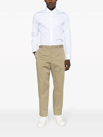 Lacoste logo-patch cotton blend shirt slim fit - Size 44