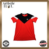 Puma Men's Red T-Shirt – Size L, Colorblock, Short Sleeve