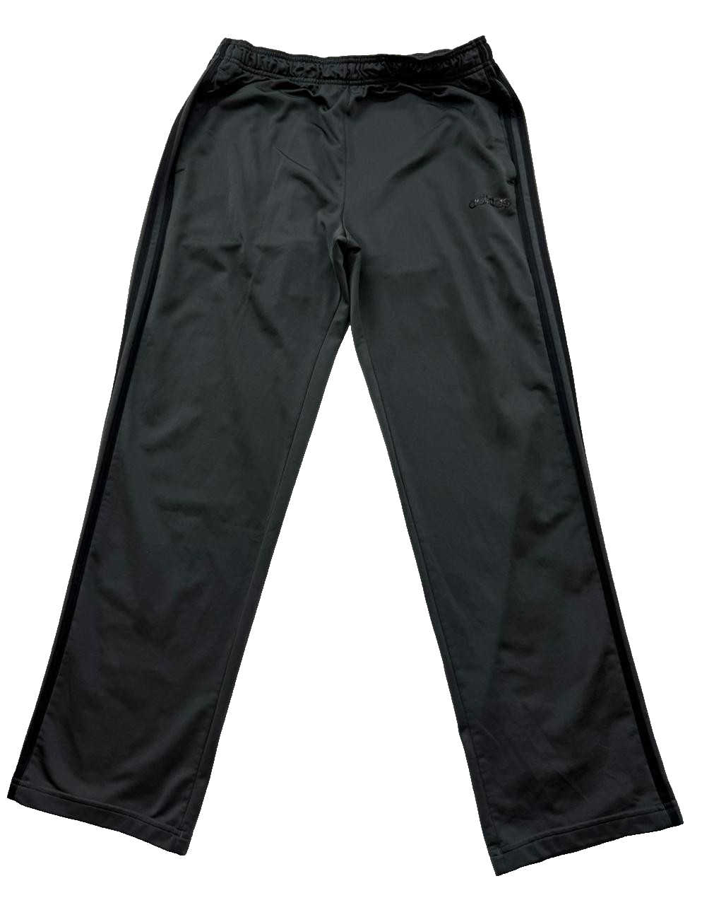 Adidas Grey Track Pants Men's XL Regular Fit Drawstring