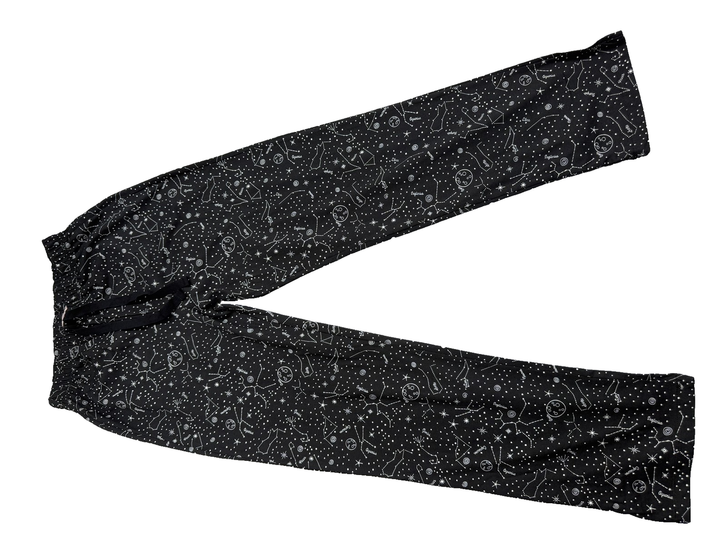 Koton Women's Black Stars Pajama Pants S Drawstring Loungewear