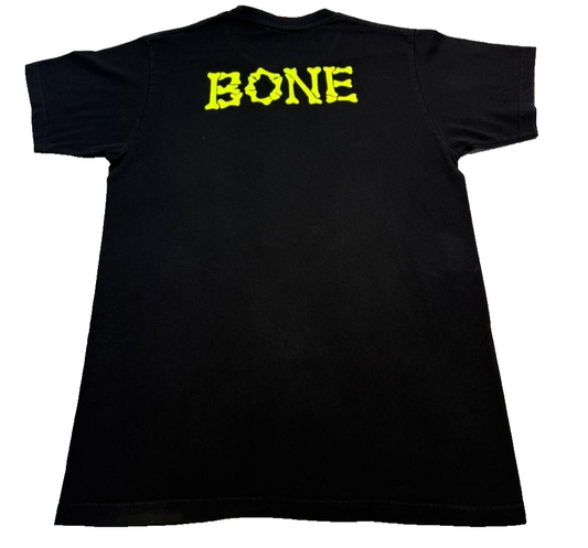 Soffe Youth Black T-Shirt – Size L, Bone Circus Skeletons Neon, Graphic