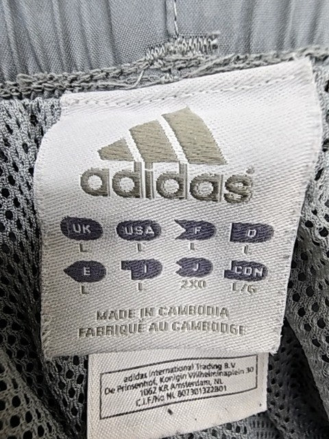 Adidas Men's Grey 3-Stripes Track Pants XL