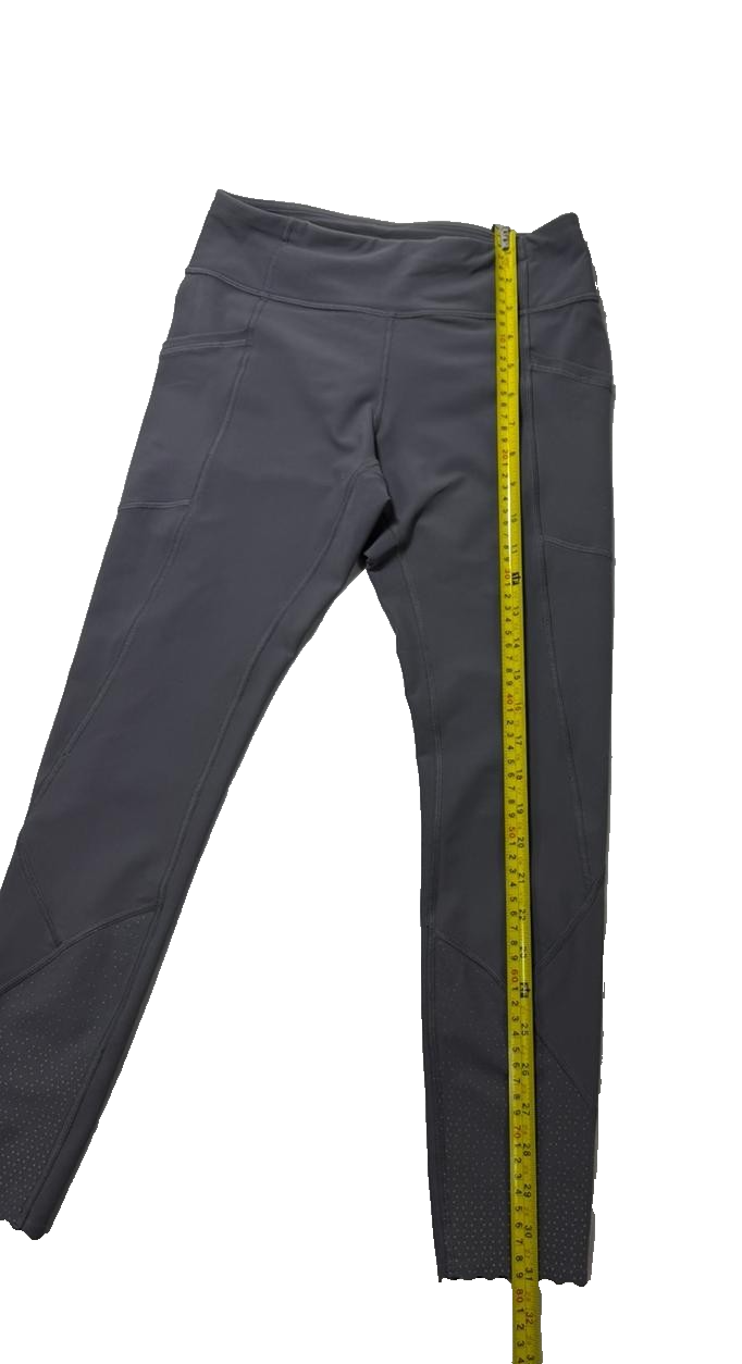 Lululemon Leggings Black Back Zip And Pocket - Size 6