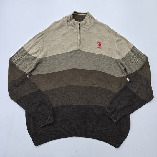 U.S. Polo Assn. Men Brown Polo Shirt size L product image 1