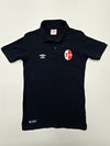 UMBRO Men Black Polo Shirt Logo Waffle Knit Size XS EU Italy Condition