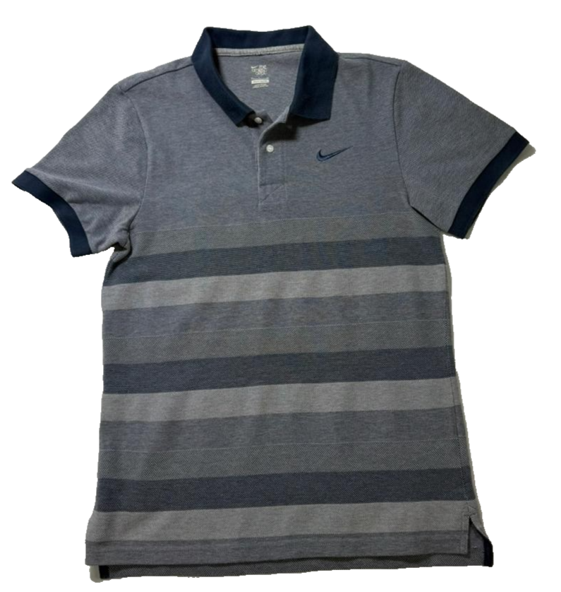 Nike The Athletic Depr Stripe Collar Cotton T-Shirt | Size: S