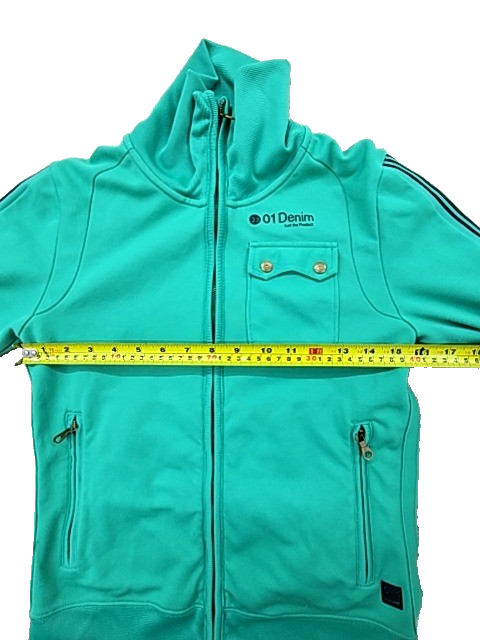 G-Star Men's Green Cotton Track Jacket Size S Ribbed Cuffs