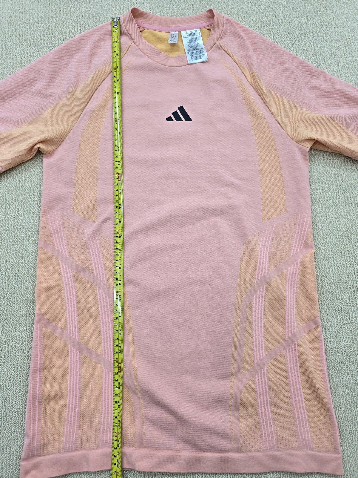 Adidas AEROREADY Men's Pink Short Sleeve Crewneck T-Shirt Size S
