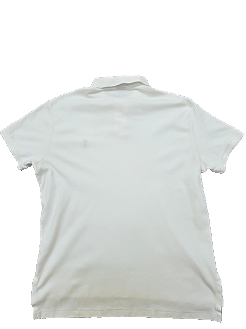 Polo Ralph Lauren Men's White Polo Shirt Size M Cotton Short Sleeve