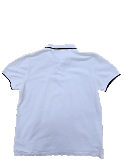 Tommy Hilfiger Men's White Pique Polo Shirt Short Sleeve M Regular Fit