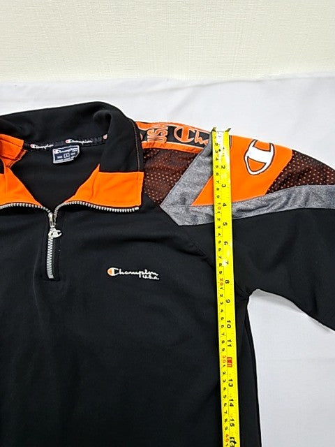 Champion Black Striped Polo Shirt Men's Size S USA
