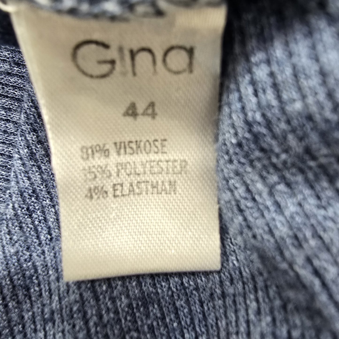 Gina Navy Blue A-Line Knee Length Sz 44 Soft Knit Dress