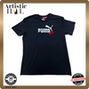 Puma Men's Black T-Shirt – Size L, Logo, Short Sleeve