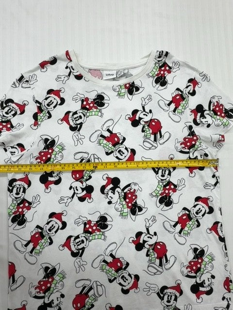 Disney Girls White Mickey Minnie Graphic T-Shirt Size 10/12