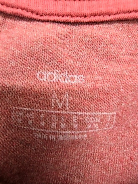 Adidas Men's Burgundy 3 Stripes T-Shirt M Short Sleeve Crew Regular