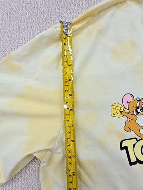 H&M Kids Tom & Jerry Light Yellow Cartoon T-Shirt S Relaxed Cotton