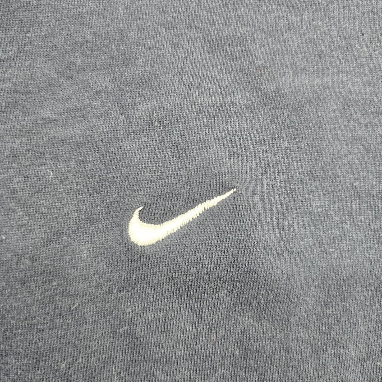 Nike Men's Navy Dri-FIT Polo Shirt Size M White Piping Vintage