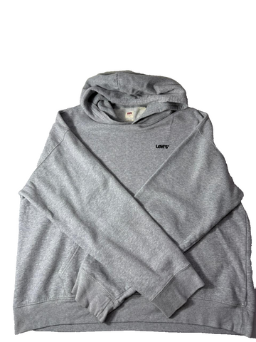 Levi's Gray Hoodie Men's Large L Relaxed Fit Pullover Fleece Sweatshirt
