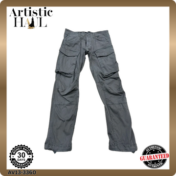 G-Star Raw Men's Dark Grey Cargo Pants Size 32 Tapered Twill