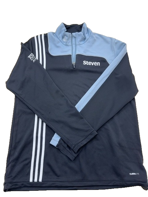 Adidas Men's Navy XXL Track Jacket ClimaLite Stripes Zipper