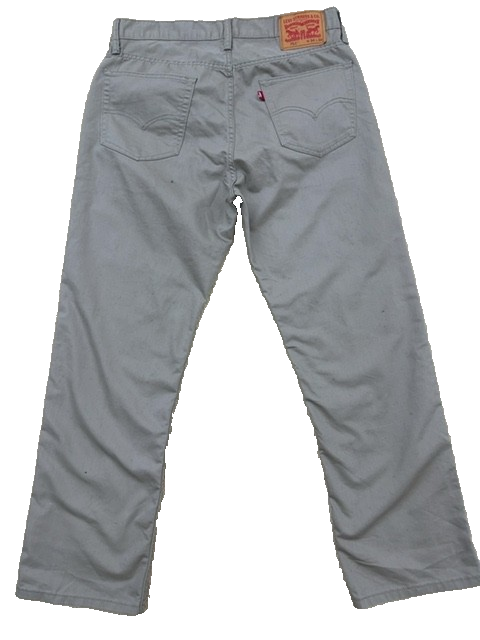 Levi's 513 Slim Straight Grey Jeans 34x30 Stretch Men 5-Pocket