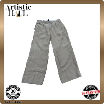 Polo Ralph Lauren Men's Beige Pleated Linen Pants Straight Leg Reg