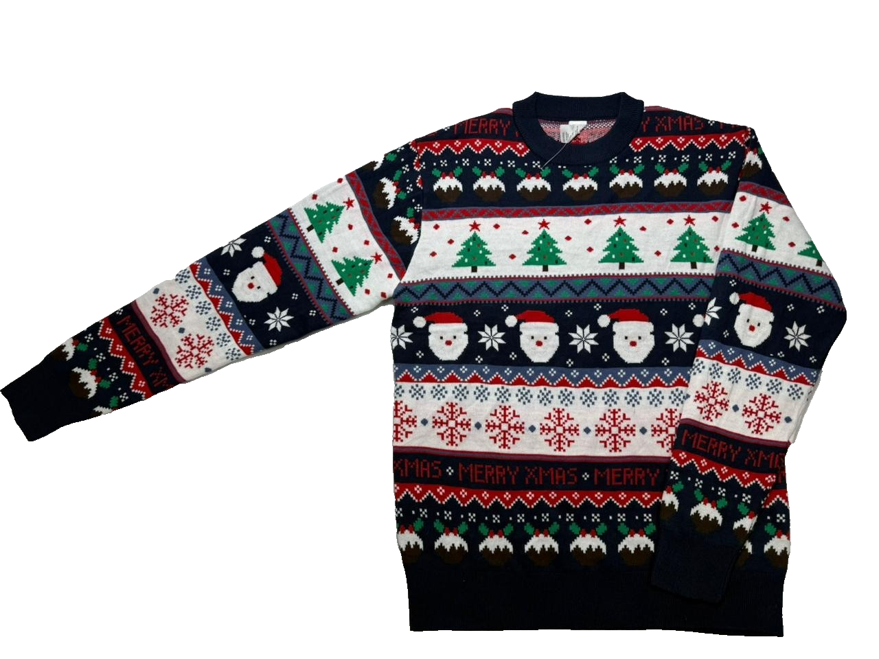 Anko Cold Sweatshirt Merry Xmas Christmas Print Pullover Long Sleeve Size S