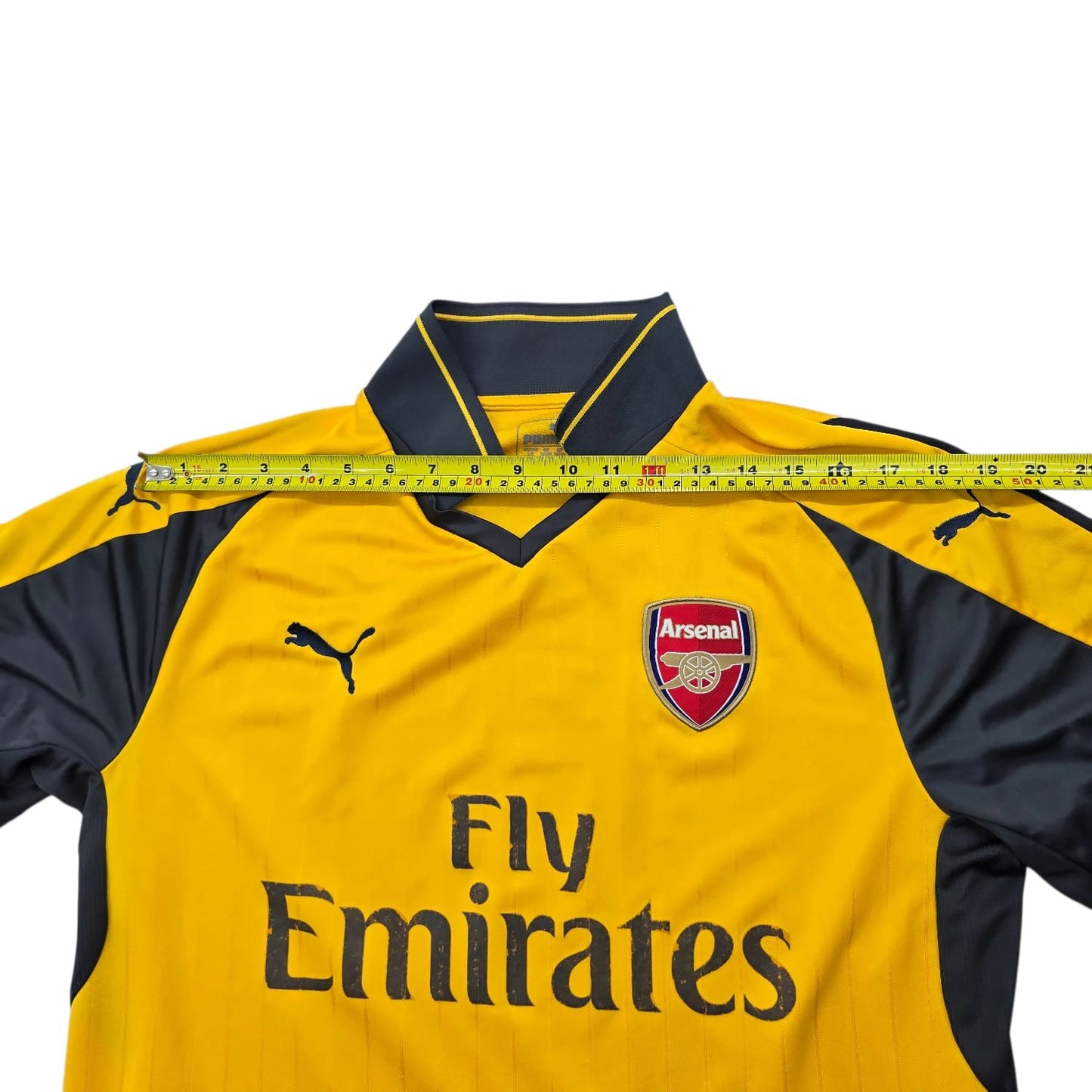 Puma Men's Arsenal FC Away Yellow/Black Jersey Slim Fit