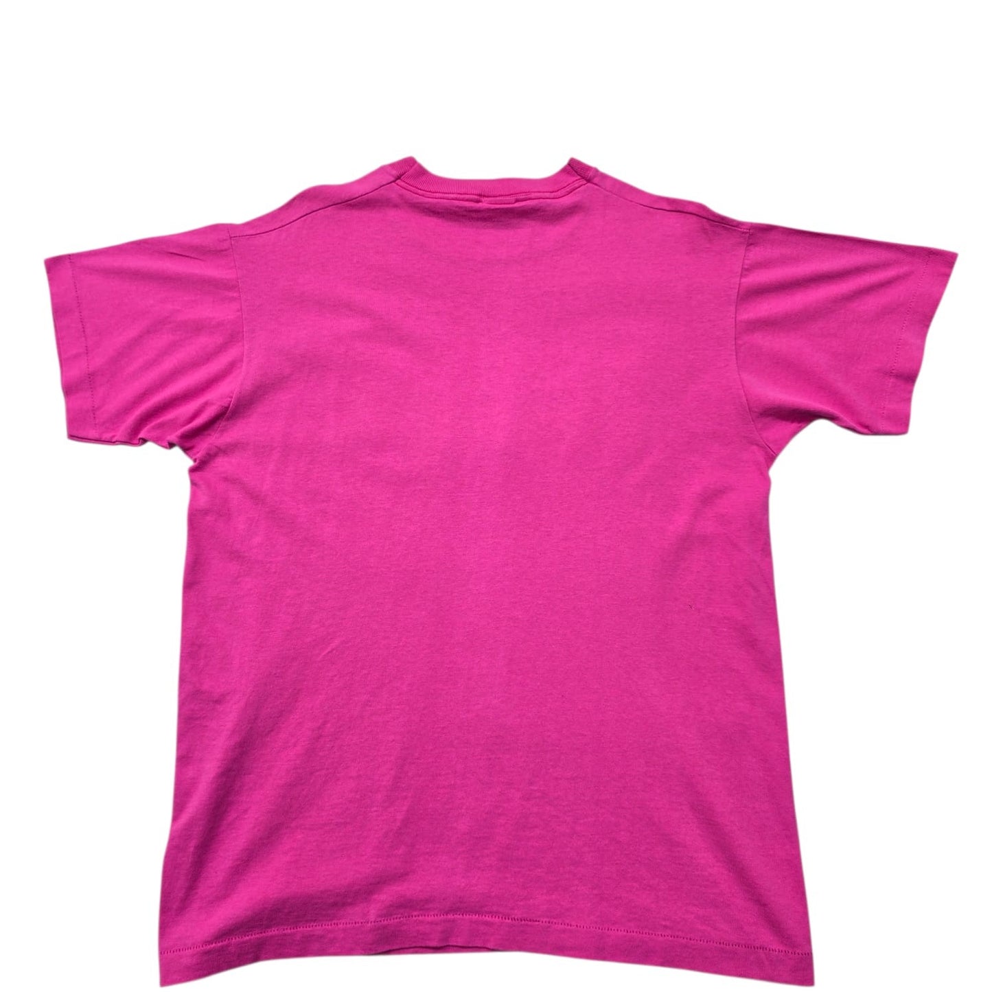 Fruit of the Loom Unisex Hot Pink Vintage T-Shirt Size L