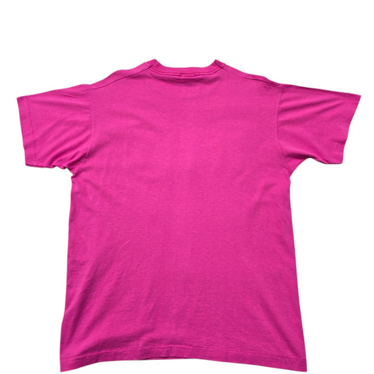 Vintage Fruit of the Loom Unisex Pink T-Shirt – Size L