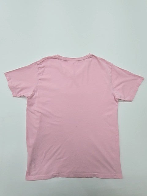 Le Couper Men's Pink T-Shirt – Size M, Logo, V-Neck
