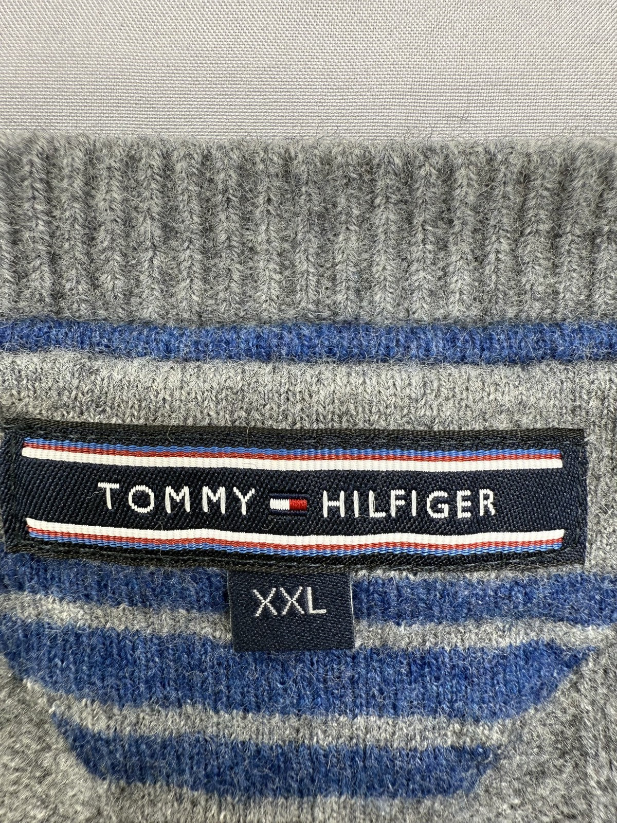 Tommy Hilfiger Cable Knit Crewneck Sweater Men's XXL Grey