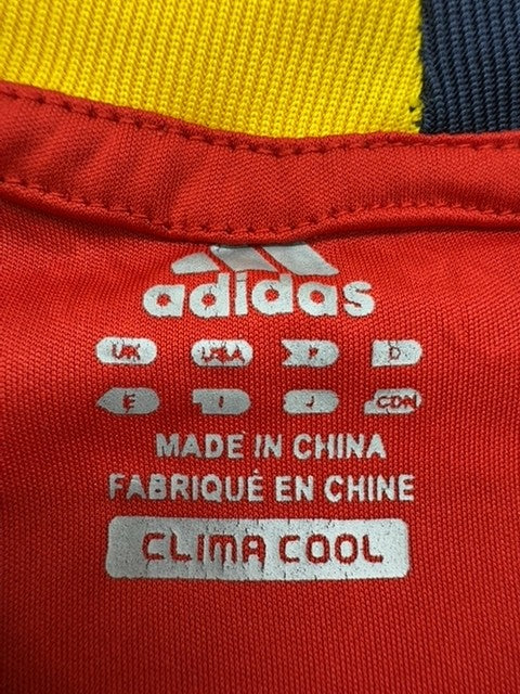 Adidas Men's Red Soccer Jersey Climacool Short Sleeve Crewneck
