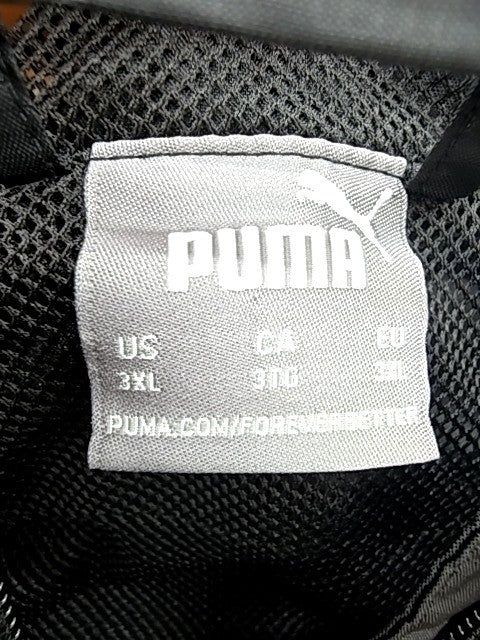 Puma Black Hooded Athletic Jacket Men's 3XL Nylon Zip Sports