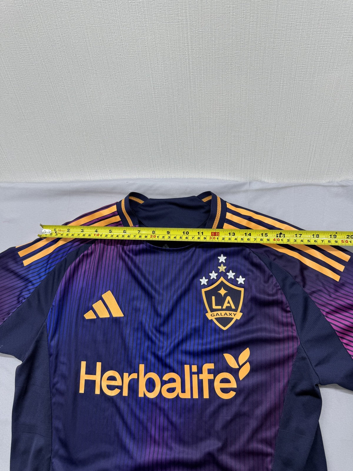 Adidas LA Galaxy Jersey L Navy Purple Short Sleeve Slim Fit