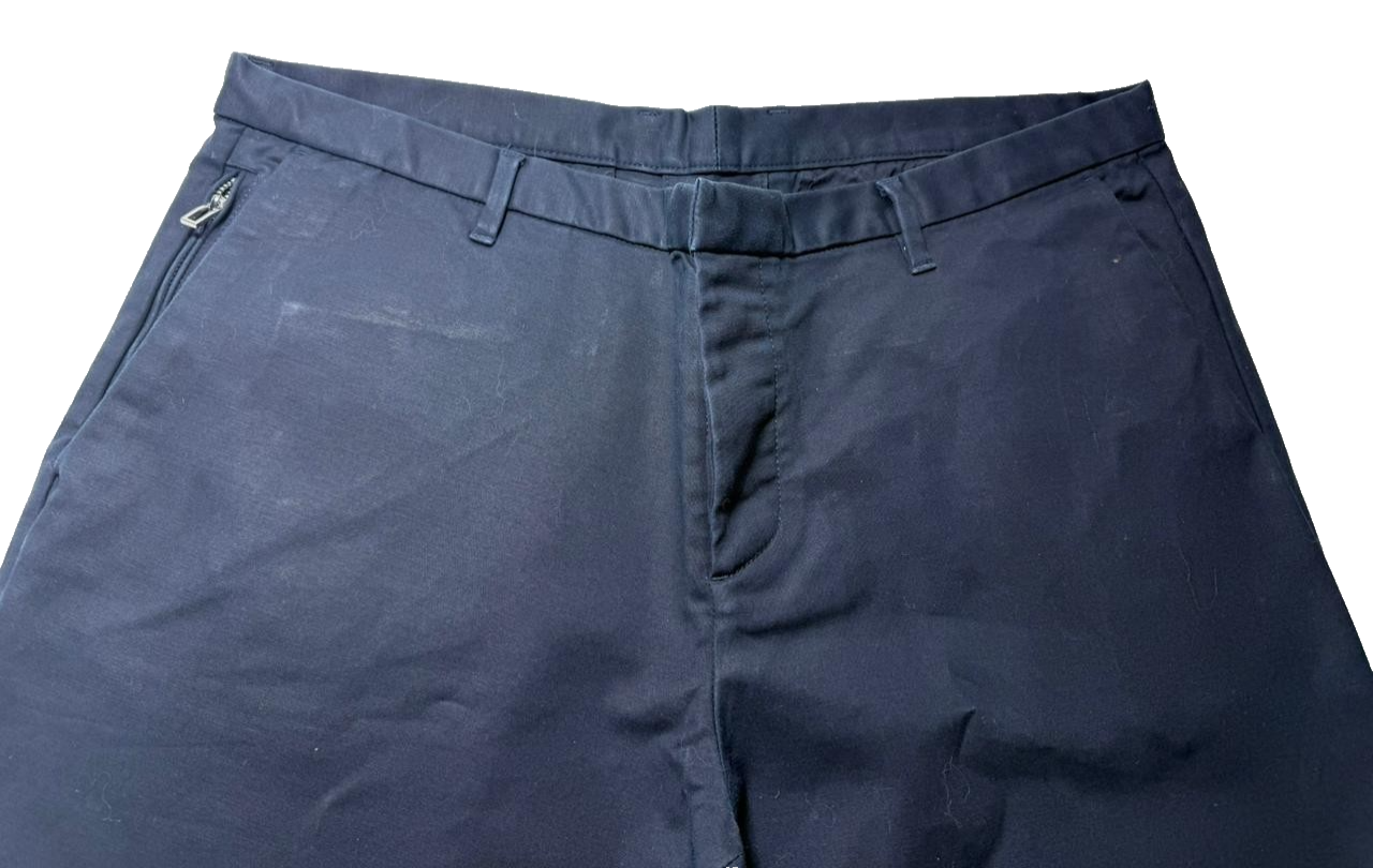 Emporio Armani Men's Navy Trousers Size 54 Tailored Luxury Pants