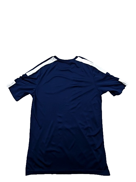 Adidas Youth XL Navy Stripe Short Sleeve Crewneck T-Shirt