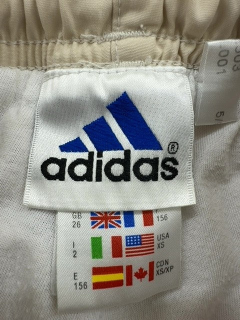 Adidas White Track Pants XS Drawcord Unisex Casual NWT