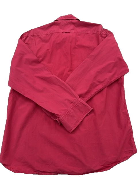 Hugo Boss Red Slim Fit Long Sleeve Cotton Dress Shirt Men's L