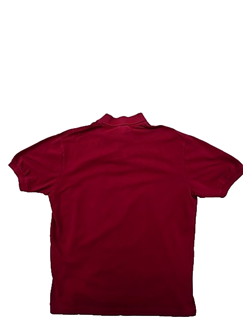 Lacoste Red Short Sleeve Polo Shirt Men's Regular Croc Logo Spain