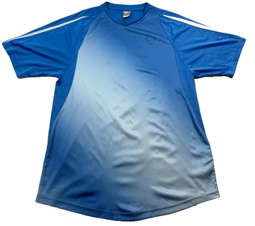 Nike Men's Blue Gradient Short-Sleeve Athletic T-Shirt - Size M
