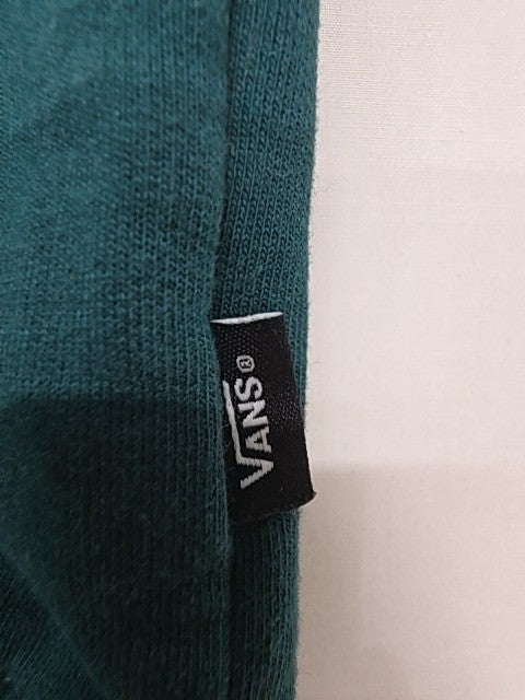 Vans Men Teal Logo Crewneck Sweatshirt Size L Fleece Pullover Regular