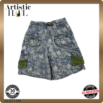 BoohooMAN Camo Cargo Shorts XS Men Relaxed Cotton Multi-Pocket