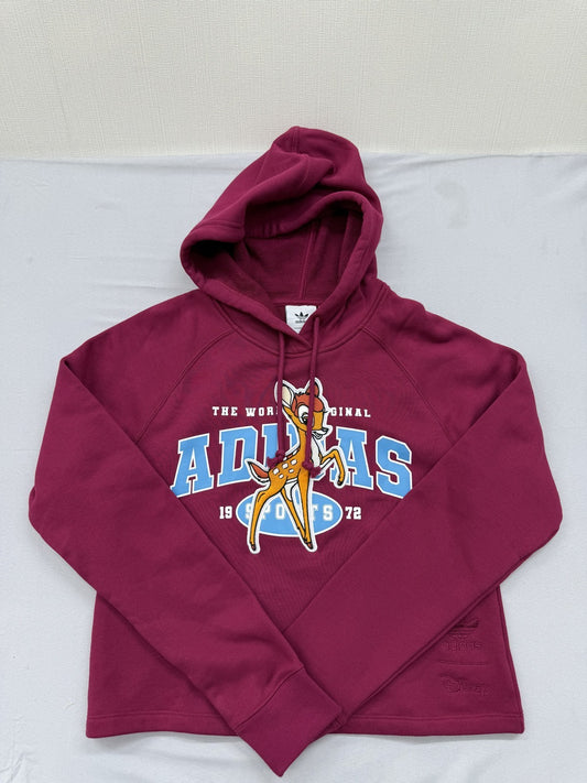 Adidas Disney Bambi Maroon Cropped Hoodie Women's L Originals