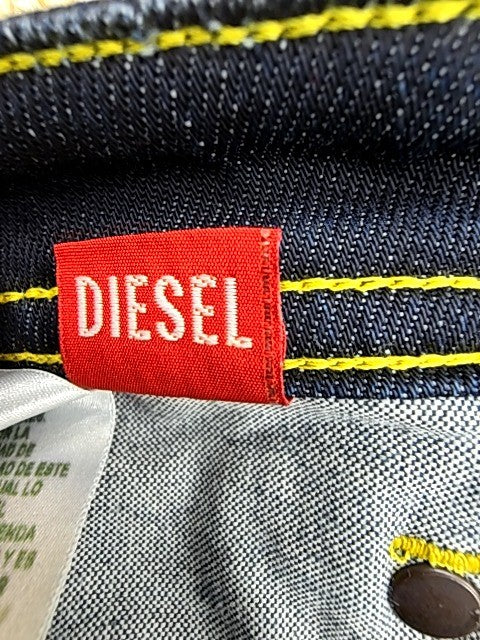Diesel Men's Dark Blue Distressed Straight Jeans 28x34 Vintage